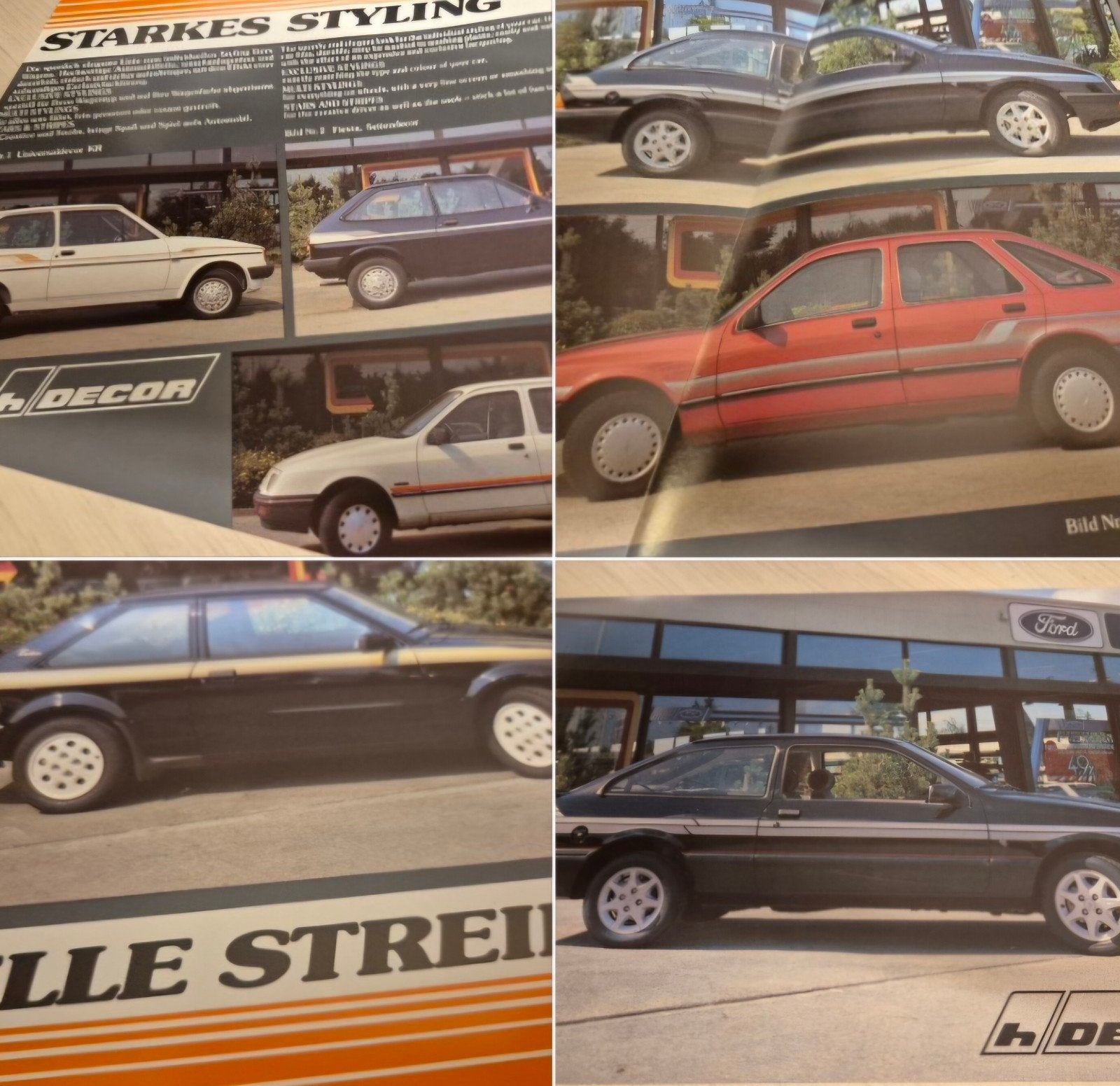 jaren 80 H Decor Ford striping Ford Escort mk3 Fiesta mk1, Ophalen of Verzenden, Zo goed als nieuw, Ford