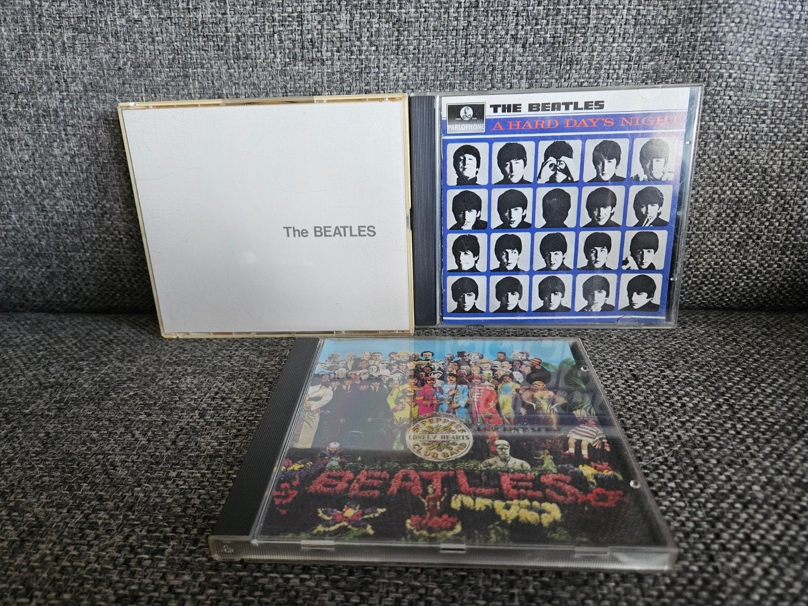 The Beatles CD-collectie: A Hard Day's Night, Sgt. Pepper, Cd's en Dvd's, Ophalen of Verzenden, Zo goed als nieuw, Pop, Inclusief boekje