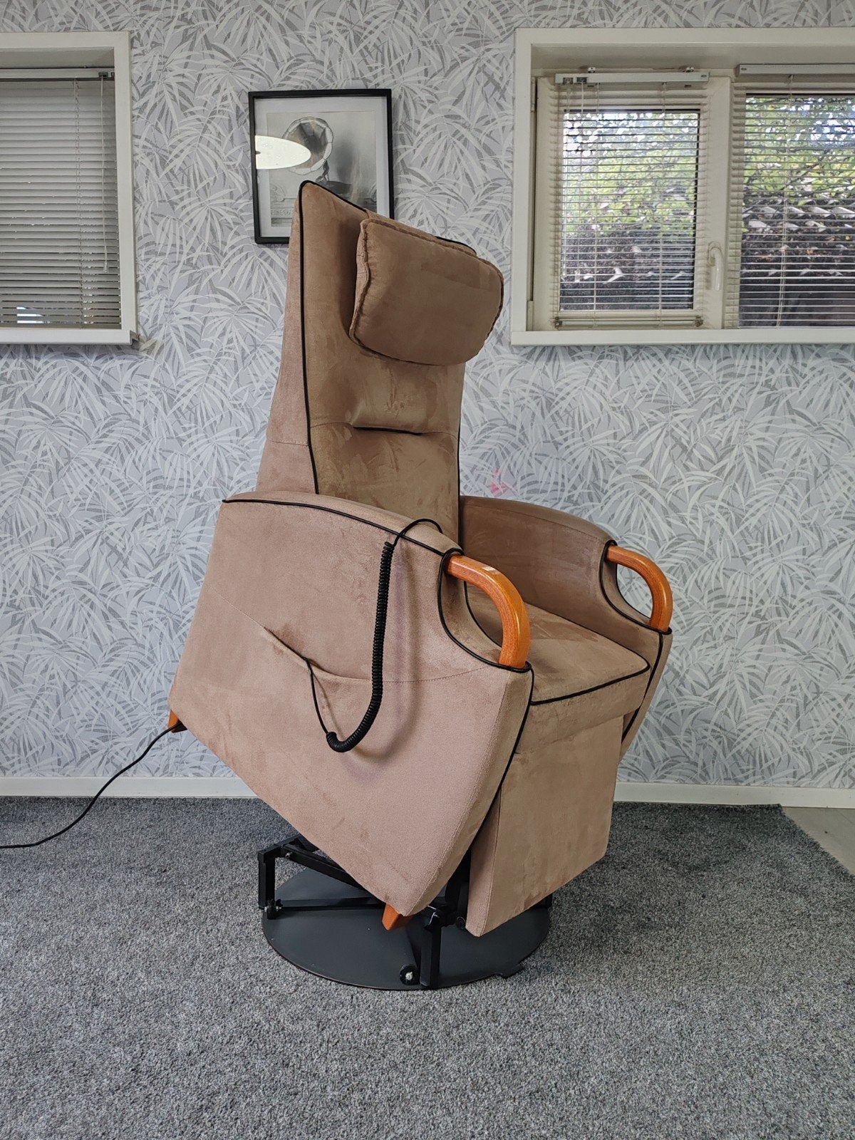 Fitform sta op stoel relax fauteuil op draaiplateau, Fitform, Hout, Onbekend, Ophalen of Verzenden