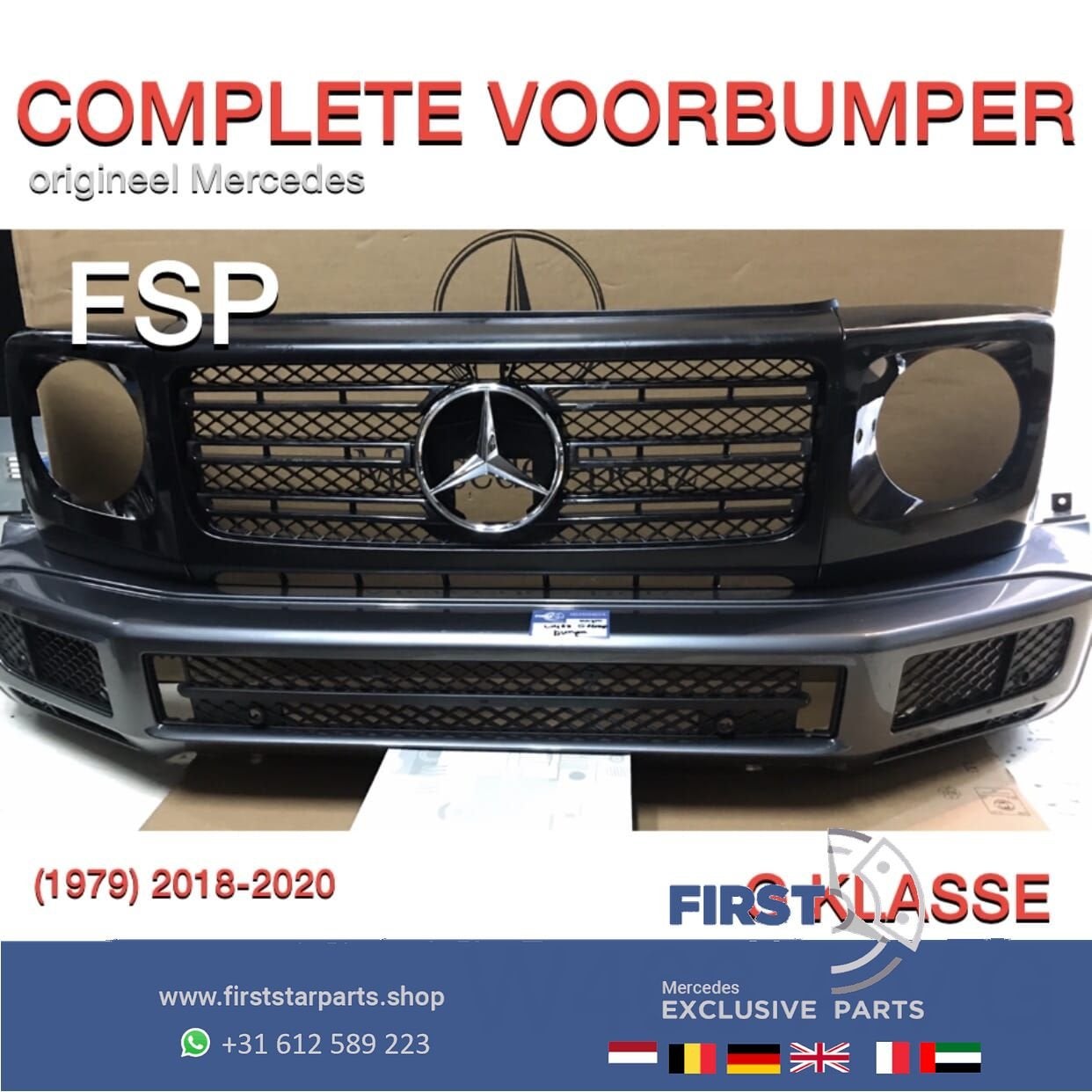 W463 BUMPER COMPLEET G KLASSE VOORBUMPER GRIJS origineel Mer, Gebruikt, -, Voor, Ophalen of Verzenden