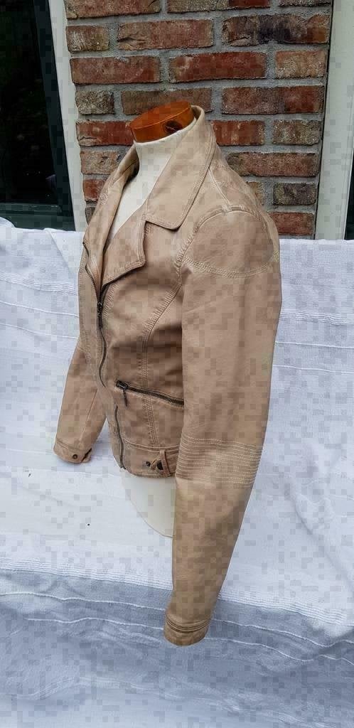 ZARA  kunstlederen jasje beige TRF collection (E556), Ophalen of Verzenden, -, -, -