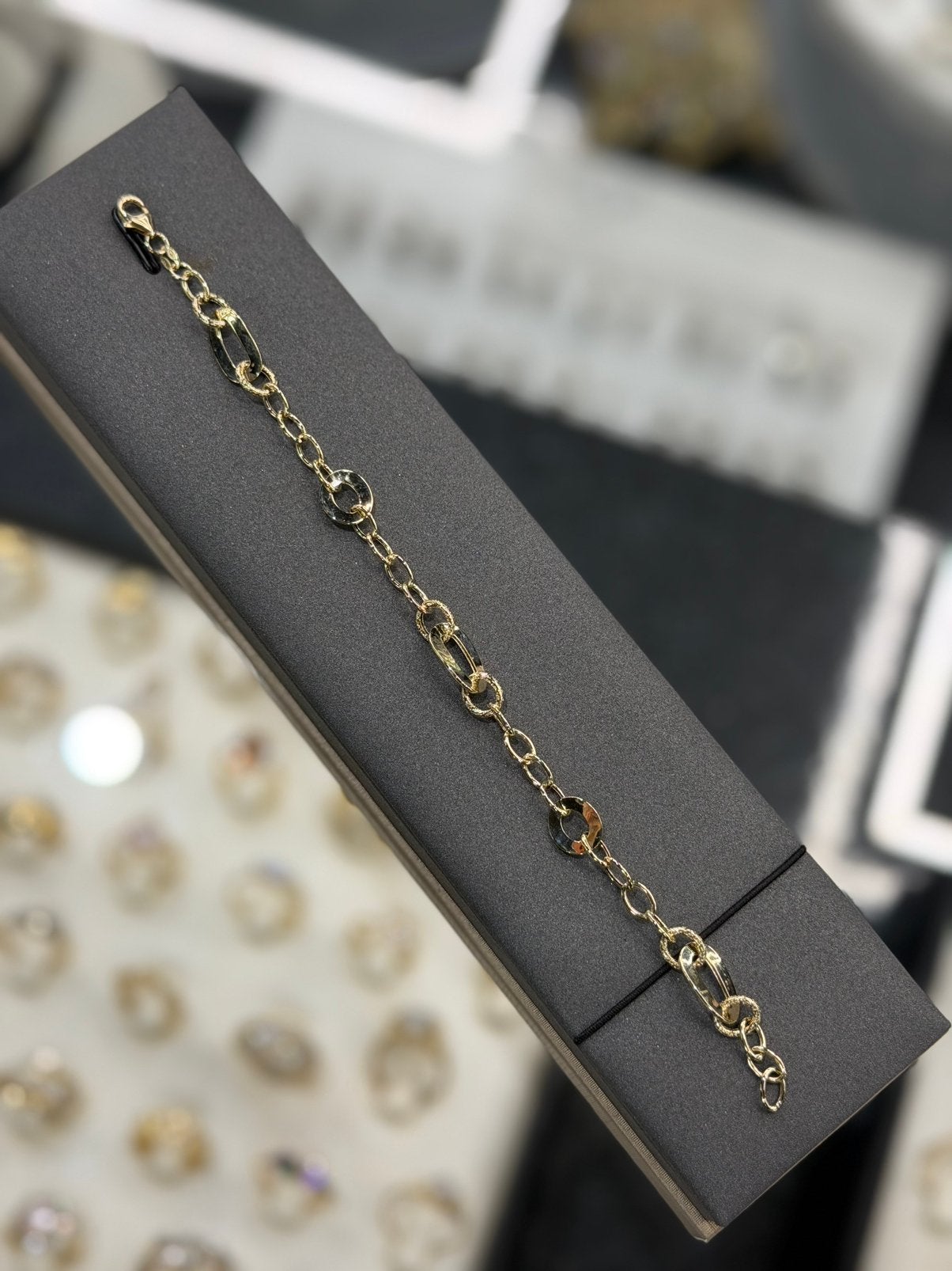 14 Karaat Goud - Armband - Vrouwen Armband - Nieuw - 19cm, Ophalen of Verzenden, Nieuw, Goud