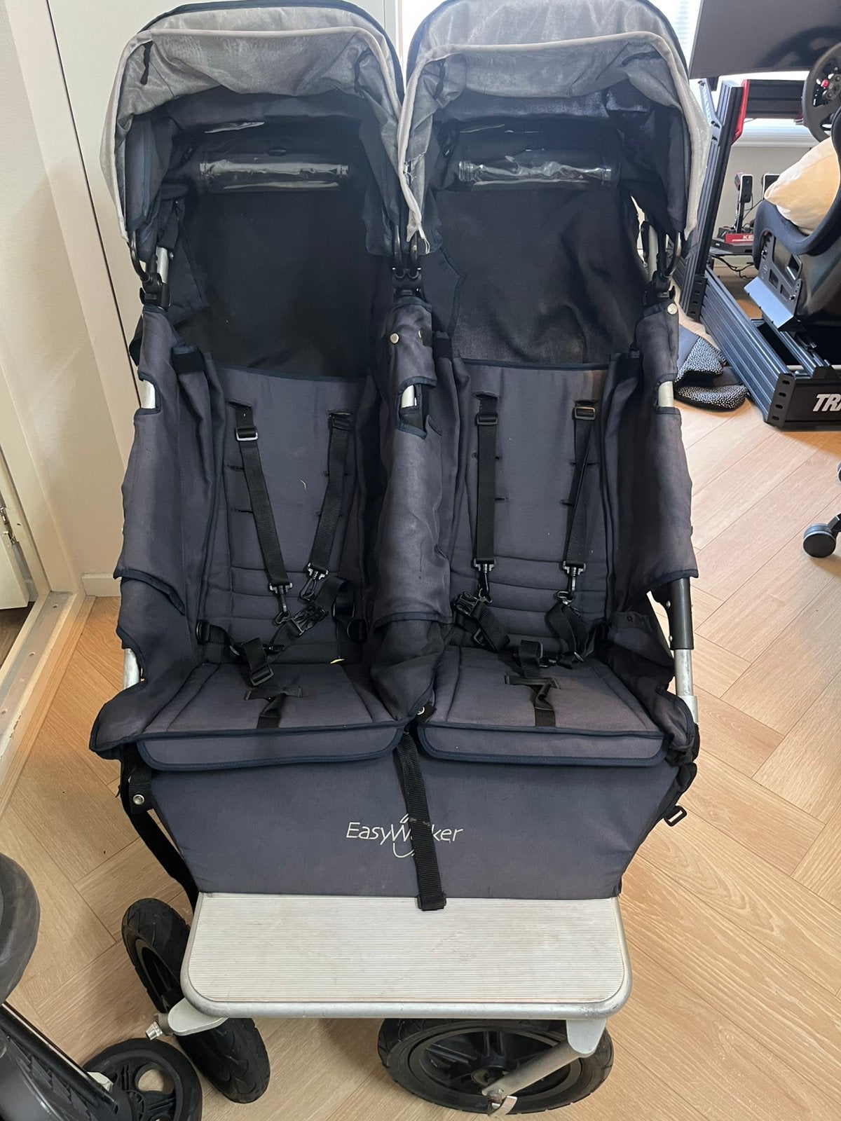 Duo buggy easy walker met reiswiegen en maxi cosi laders, Ophalen, Gebruikt, Kinderwagen of Buggy