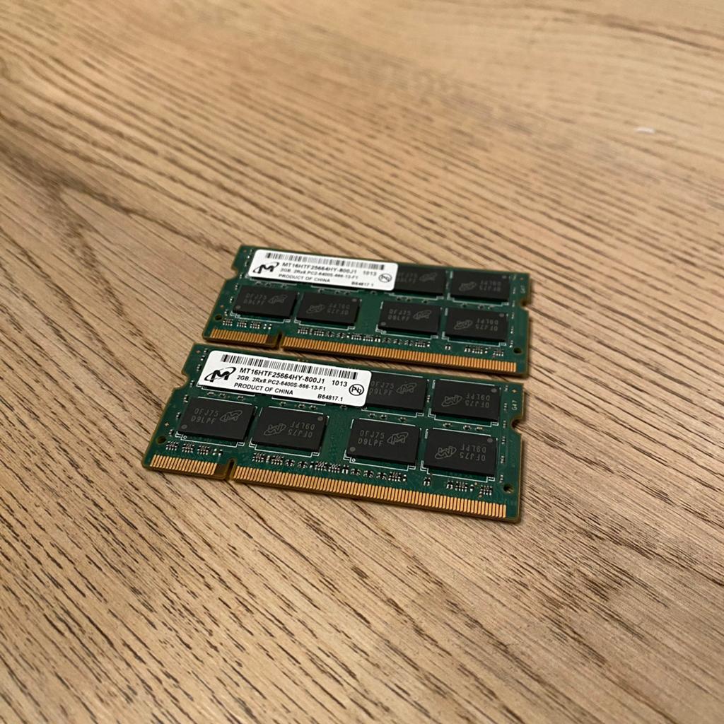 Micron 4GB 2Rx8 DDR2 800MHz ( 2x 2GB ), Computers en Software, RAM geheugen, Gebruikt, Ophalen of Verzenden, 800 MHz, DDR2