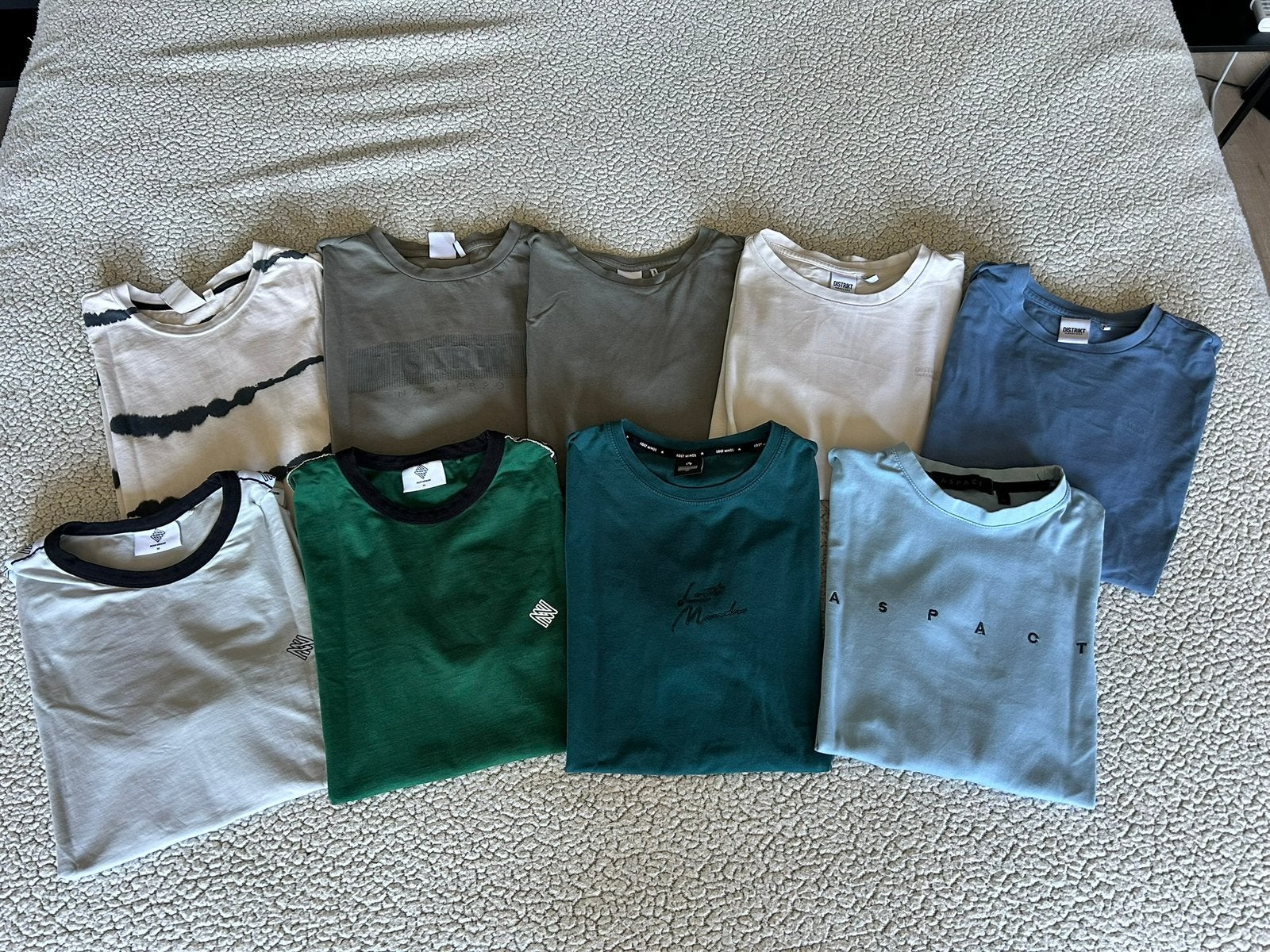 9x heren T-shirts maat M gedragen, Ophalen of Verzenden, Zo goed als nieuw, Maat 46 (S) of kleiner, Groen