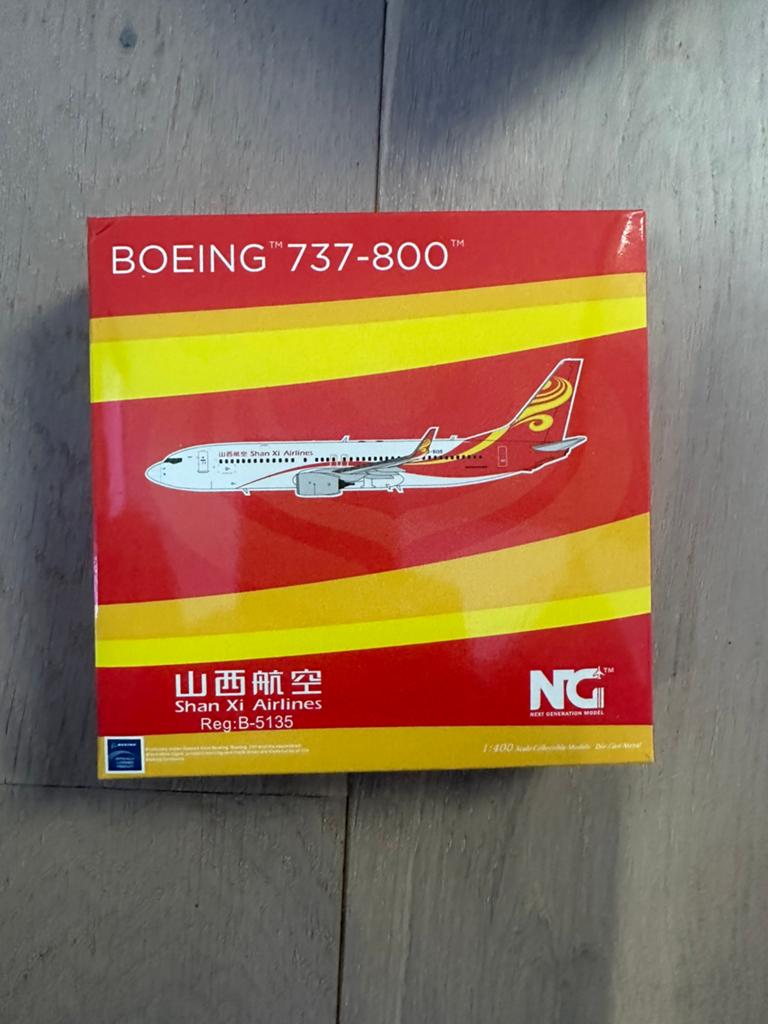 Boeing 737 shan xi airlines 1:400, 1:200 of kleiner, Nieuw, Vliegtuig, Ophalen