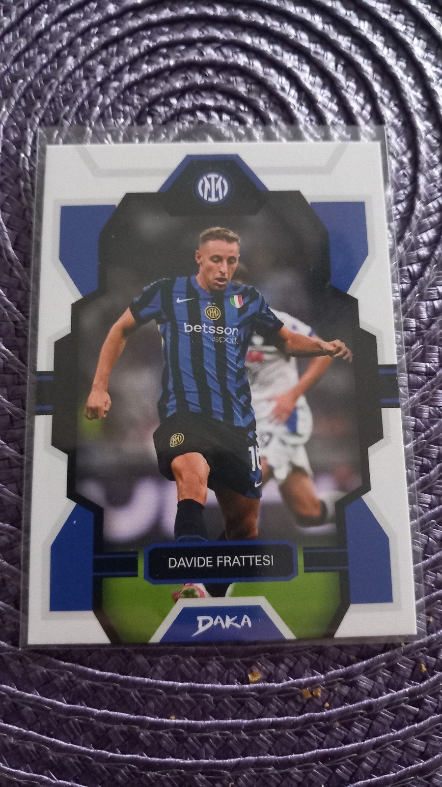Davide Frattesi Inter Milan Spelerskaart, Ophalen of Verzenden, Zo goed als nieuw, Buitenlandse clubs, Spelerskaart