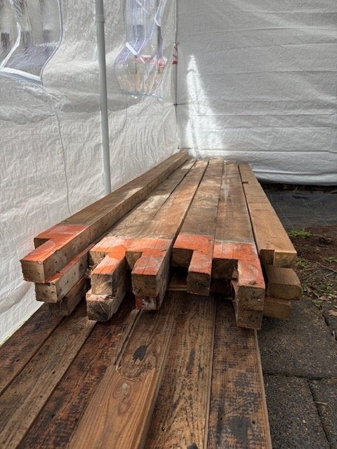 Houten balken / Gordingen / Vuren / Grenen / Vintage, Ophalen, Gebruikt, 250 tot 300 cm, 50 mm of meer