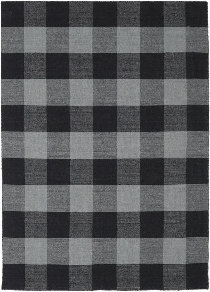 Rugvista vloerkleed ongebruikt zwart grijs 400x300cm, Ophalen, 200 cm of meer, Zo goed als nieuw, Grijs