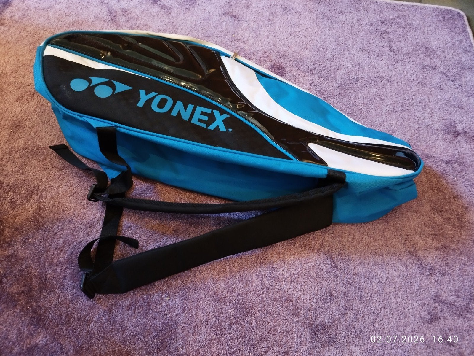 Yonex badminton/tennis tas - 2 rackets - 77 cm, Sport en Fitness, Badminton, Ophalen of Verzenden, Gebruikt, Tas