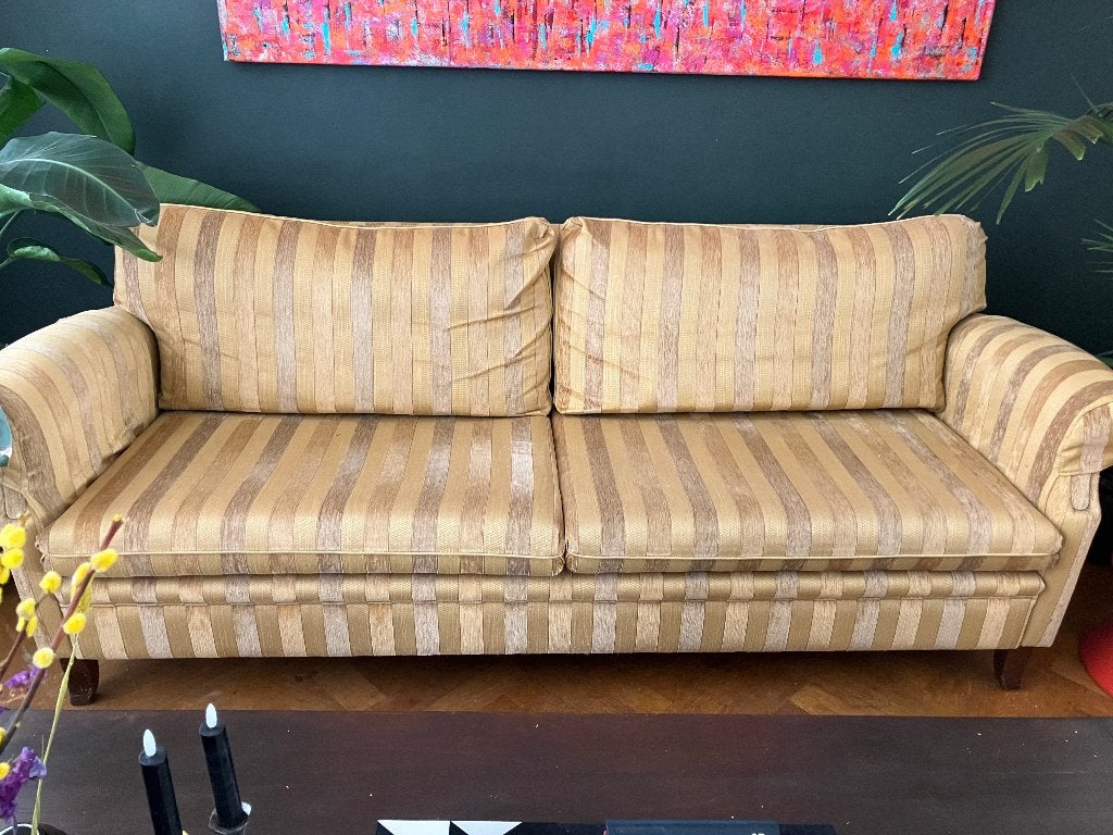 vintage bank, Huis en Inrichting, Ophalen, 150 tot 200 cm, Tweepersoons, Zo goed als nieuw
