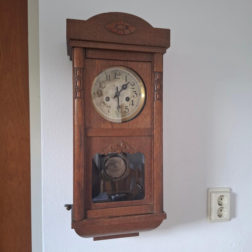 Antieke wandklok - Gustaf Becker uurwerk, Antiek en Kunst, Antiek | Klokken, Ophalen of Verzenden