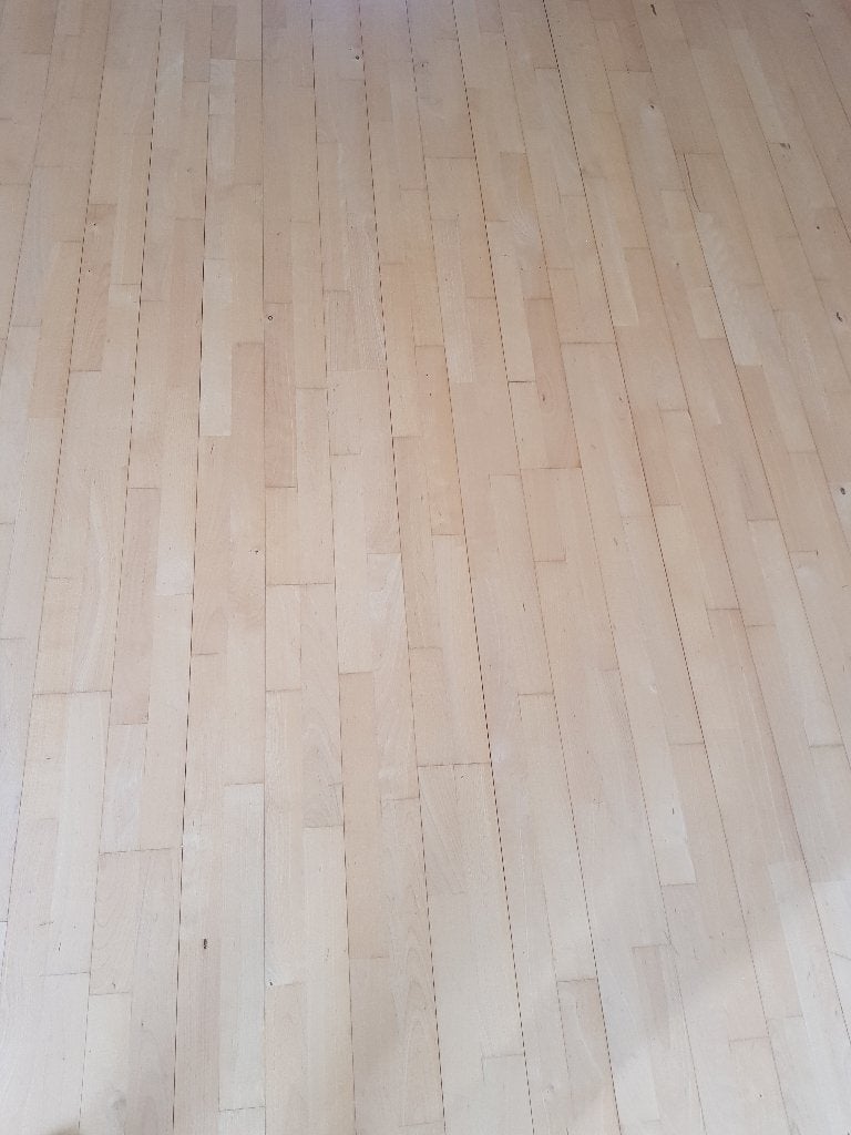 Massief beuken Junckers parket 39 m2, Gebruikt, 10 m² of meer, 10 tot 30 cm, Hout