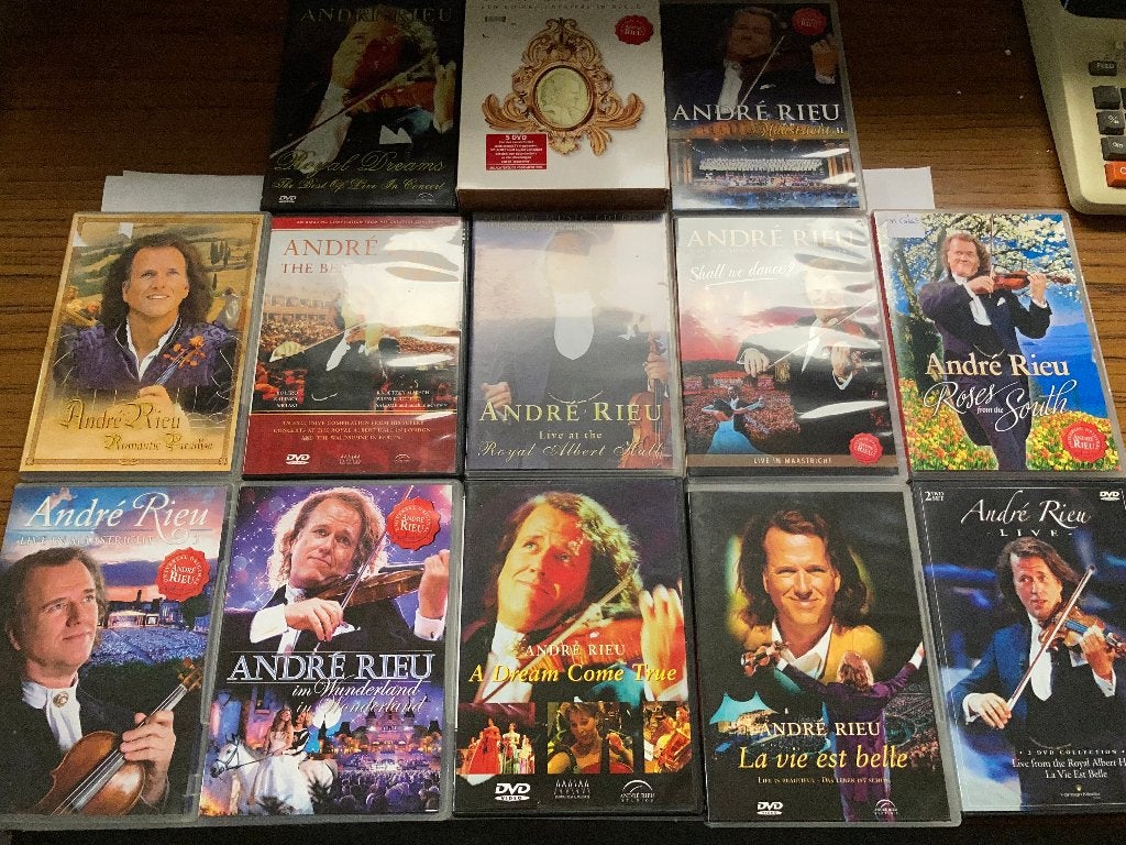 T.K. nog 12 dvd's van Andre Rieu en 21 CD' s ( DVD + CD), Alle leeftijden, Ophalen of Verzenden, Zo goed als nieuw