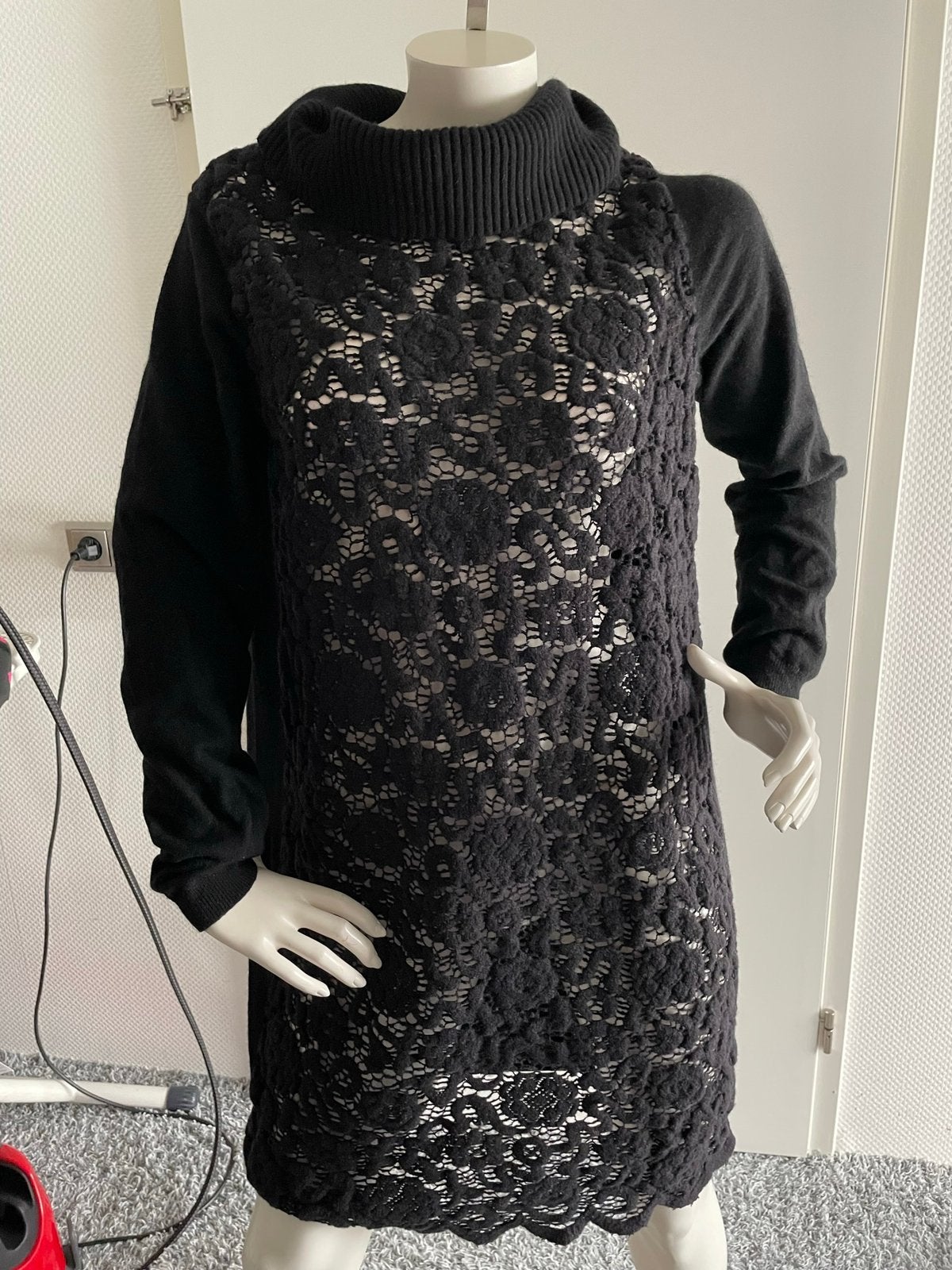Twinset jurkje met kant xl, ., Zwart, Maat 46/48 (XL) of groter, Ophalen of Verzenden