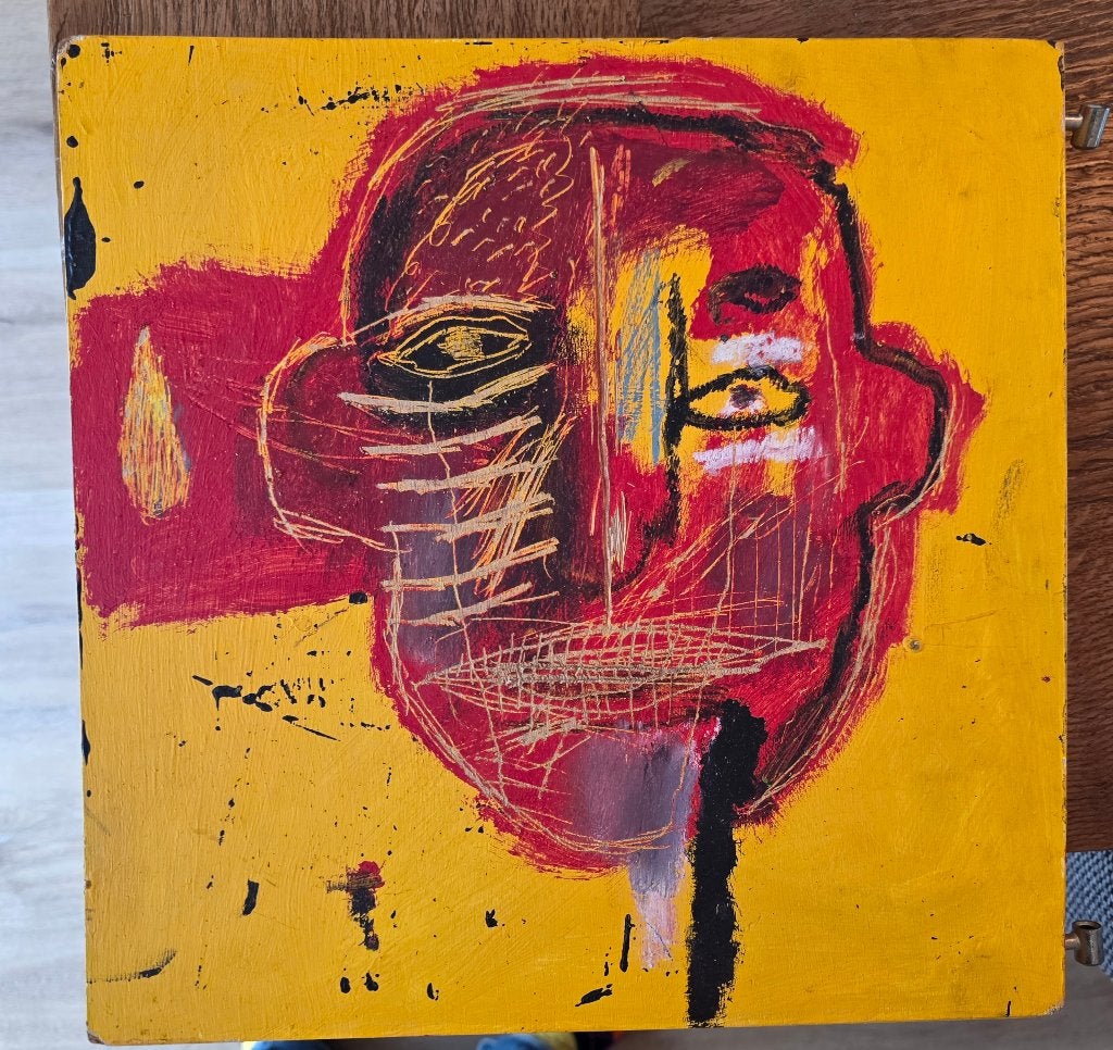 Rik van Iersel (1961) houten cassette., Ophalen of Verzenden, Gemengde techniek, Abstract