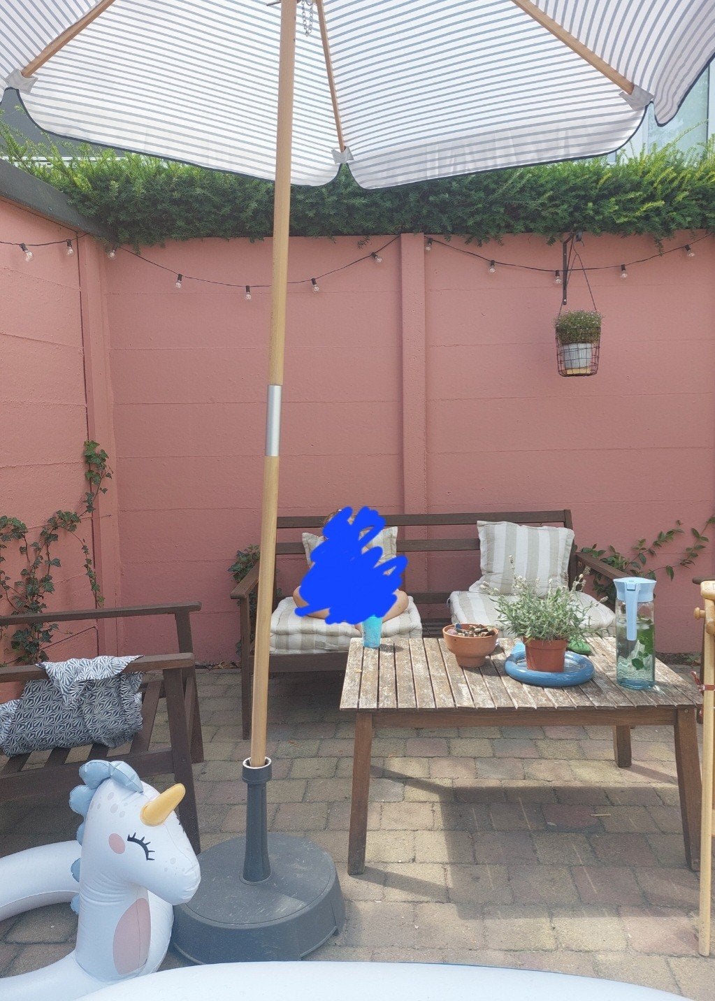 Loungeset tuin, Ophalen, 4 zitplaatsen, Gebruikt, Bank