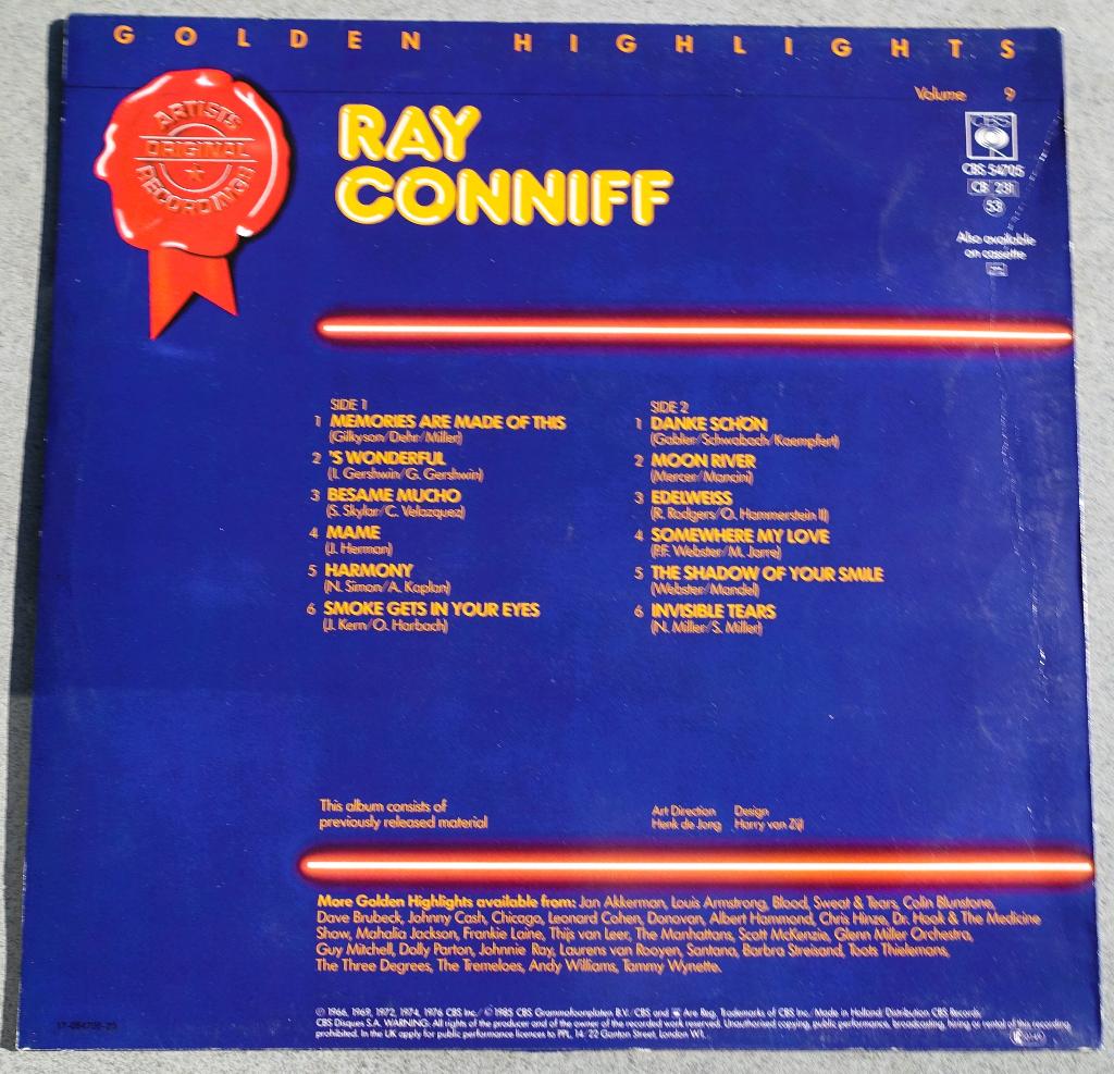 ray conniff , golden highlights - LP, Inclusief binnenhoes, Ophalen of Verzenden, Zo goed als nieuw, 12 inch
