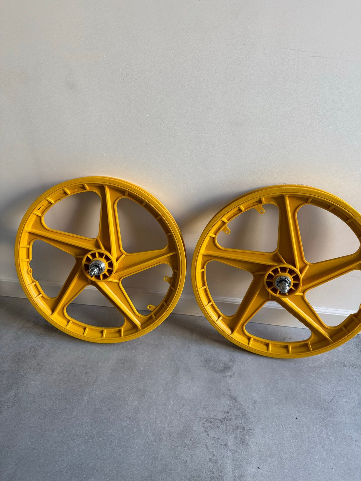 BMX Velgen / Wielen - Geel (20 inch), Fietsen en Brommers, Wiel, Kunststof, Ophalen of Verzenden, Gebruikt
