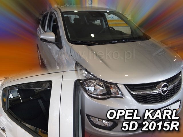 Opel Karl donkere zijwindschermen raamspoilers visors, Ophalen of Verzenden, Nieuw