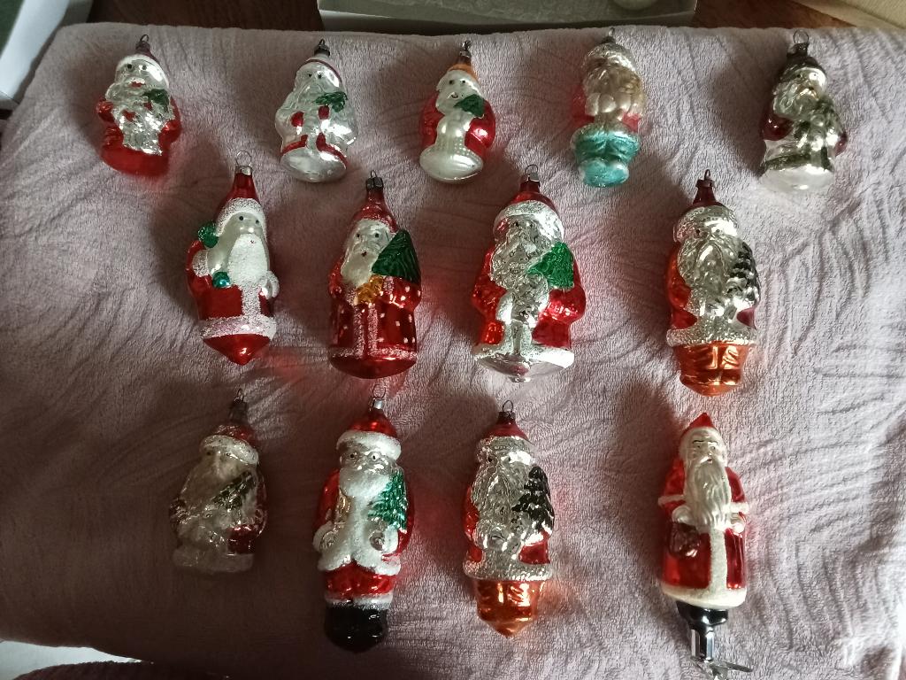 antieke kerstbal nr 321 model kerstmannen, Diversen, Kerst, Ophalen of Verzenden, Gebruikt