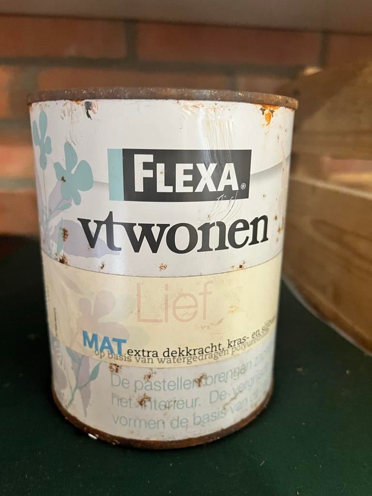 Flexa vt wonen verf - Parel en Roze (blikken verroest), Ophalen, Gebruikt, Verf, Roze