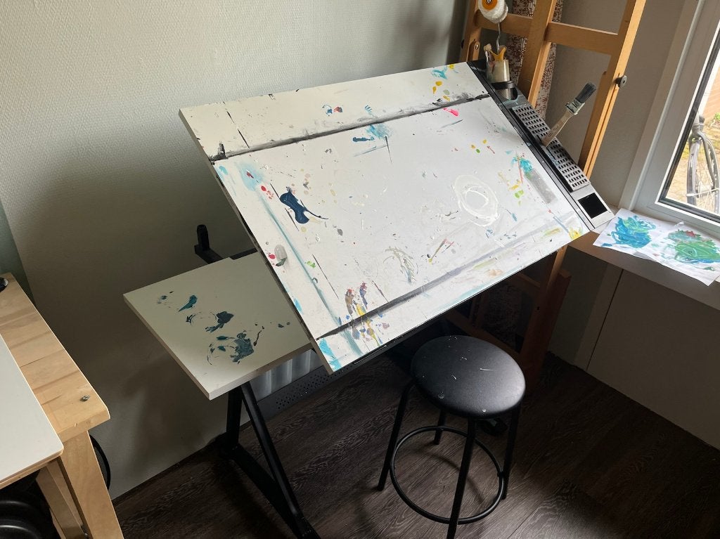 Professionele tekentafel met verstelbaar werkblad, Ophalen, Gebruikt, Overige typen