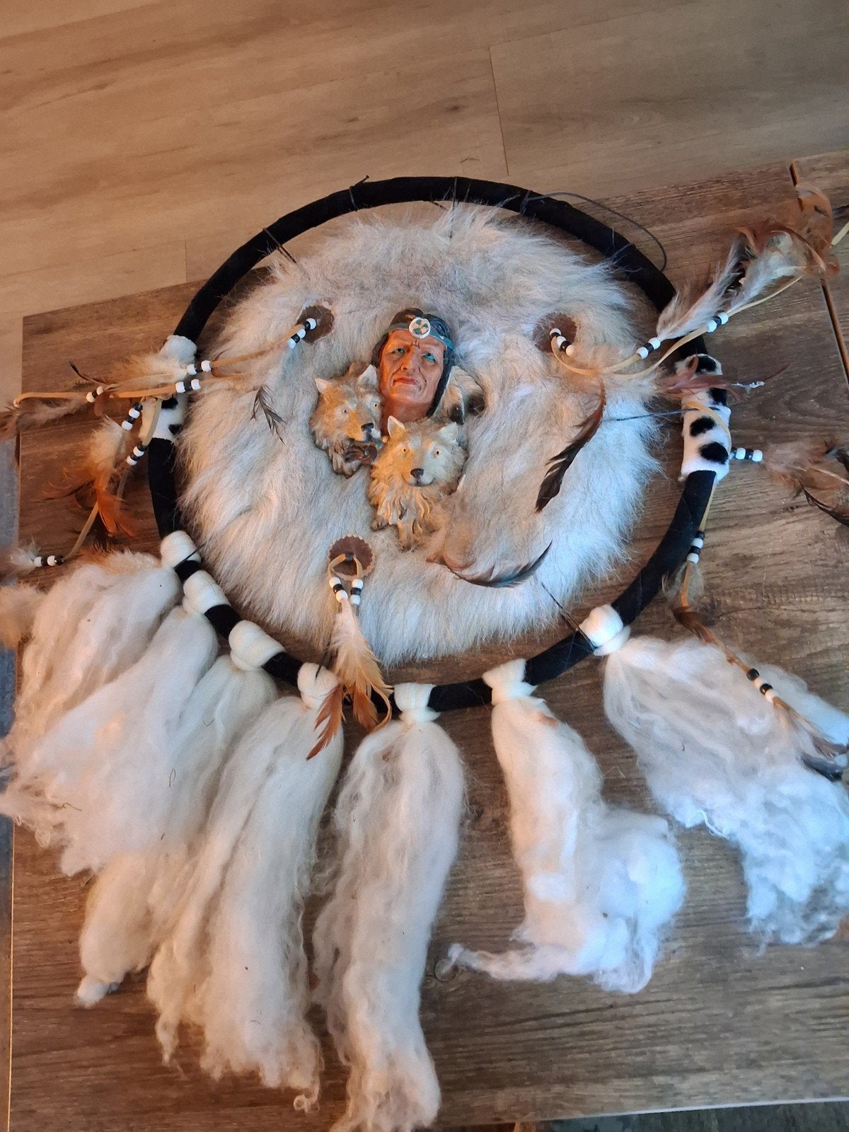 Dromenvanger en wanddecoratie met indianen en wolven, Ophalen of Verzenden, Zo goed als nieuw
