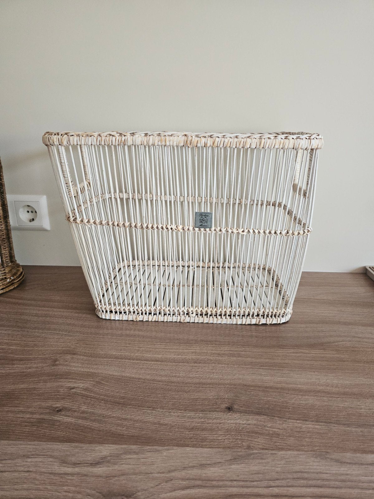 Rotan (lectuur) mand van Riviera Maison, Huis en Inrichting, Woonaccessoires | Overige, Ophalen, Beige, Natuurlijk materiaal, Landelijk