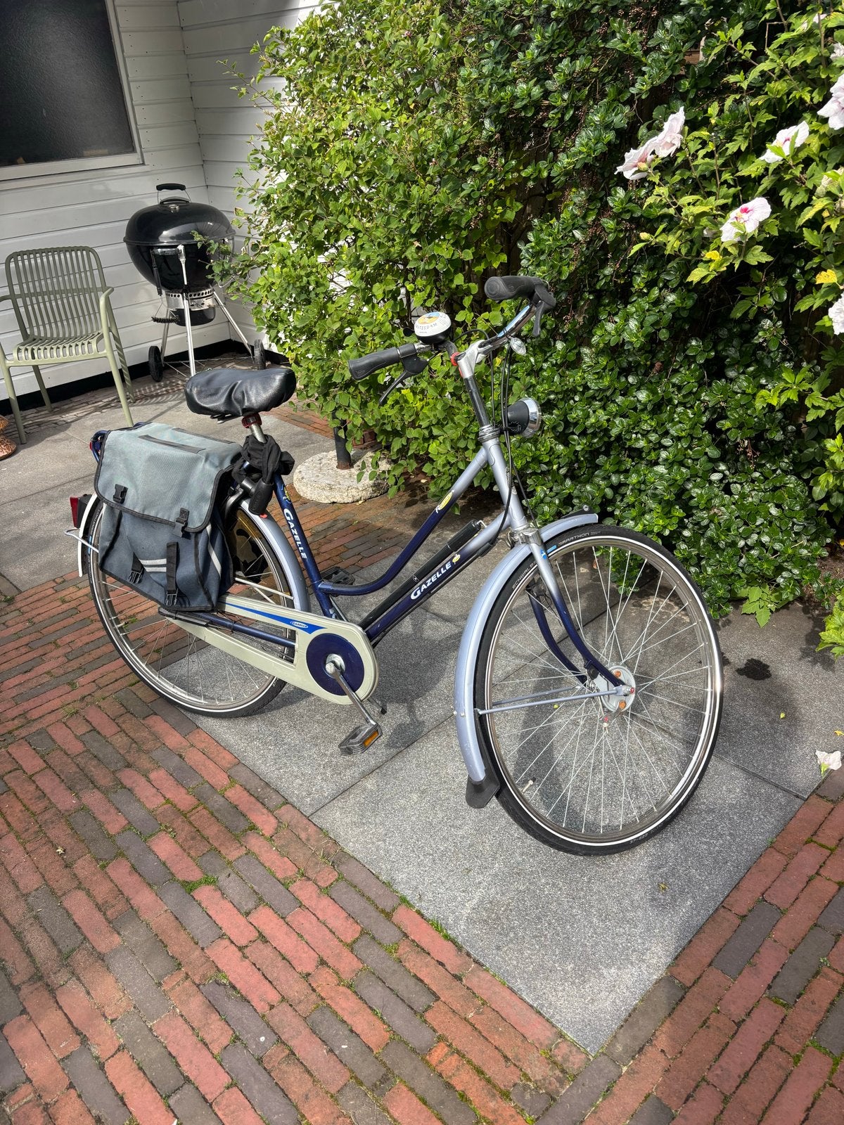 Oude Gazelle stadsfiets, Ophalen, Versnellingen, Gazelle, Trommelrem