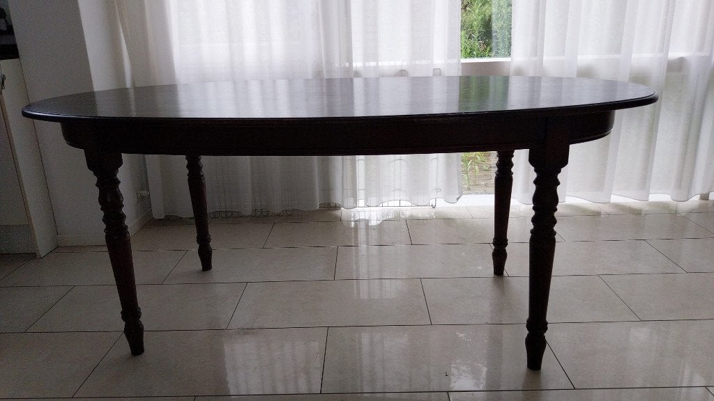 eiken tafel met 4 stoelen, Ophalen, Gebruikt, Eikenhout, 50 tot 100 cm