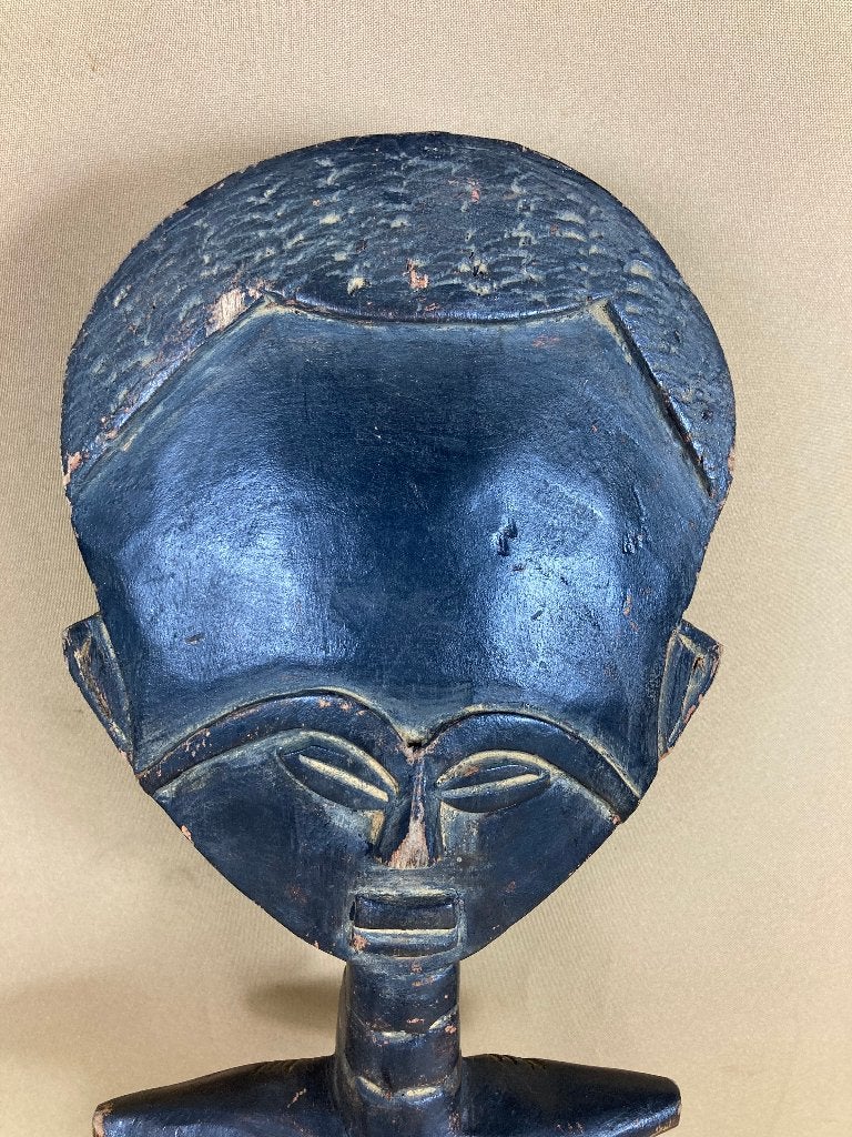 Houten vruchtbaarheids beeld Ashanti Ghana, Ophalen of Verzenden, Handgemaakt, 20 - 50 cm, Beeld