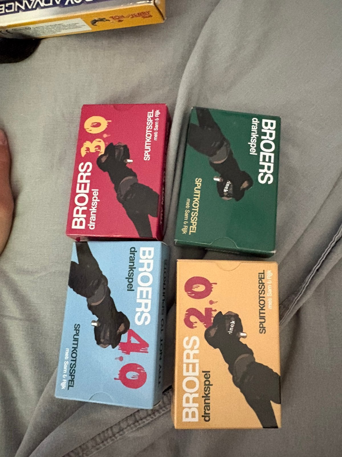 Broers drankspel 4 stuks, Hobby en Vrije tijd, Gezelschapsspellen | Kaartspellen, Verzenden, Zo goed als nieuw