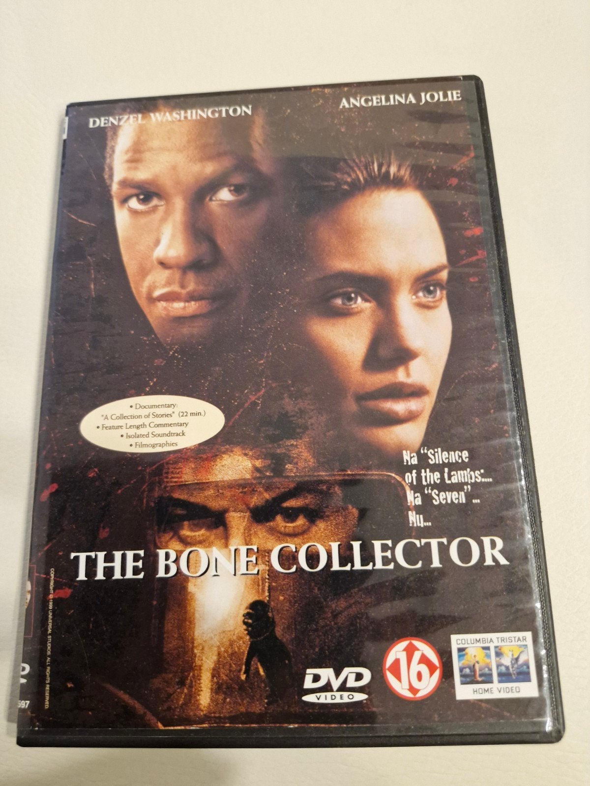 The Bone Collector DVD - Denzel Washington, Angelina Jolie, Vanaf 16 jaar, Nederlands, Ophalen of Verzenden, Psychologische thriller