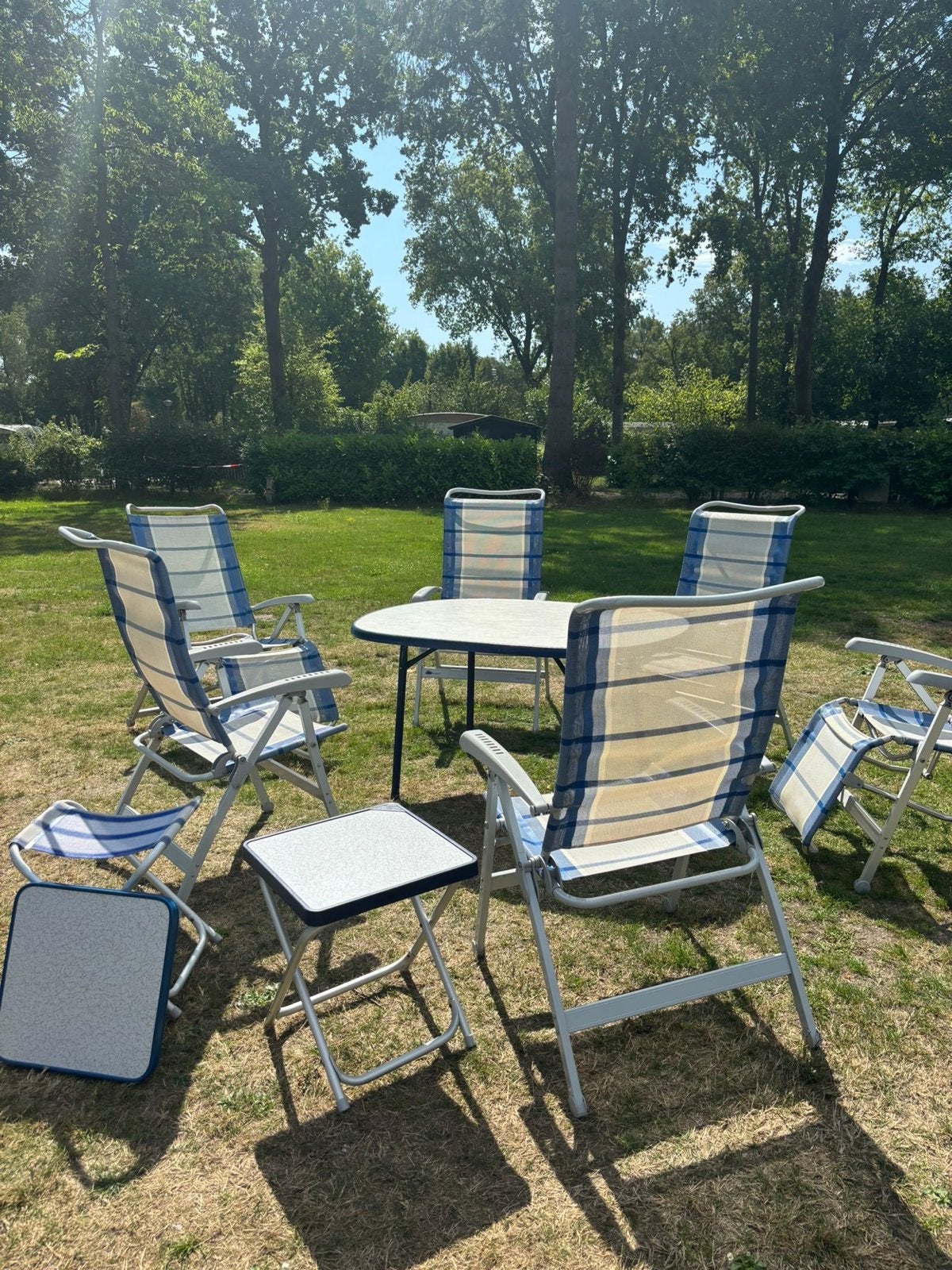 Dukdalf campingstoelen en tafels set, Ophalen, Gebruikt, Campingstoel