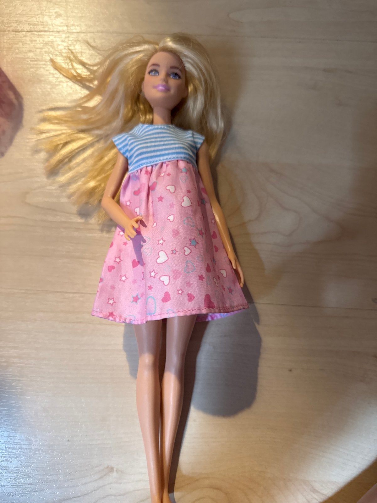 Barbie pop met roze jurk, Ophalen of Verzenden, Gebruikt, Barbie