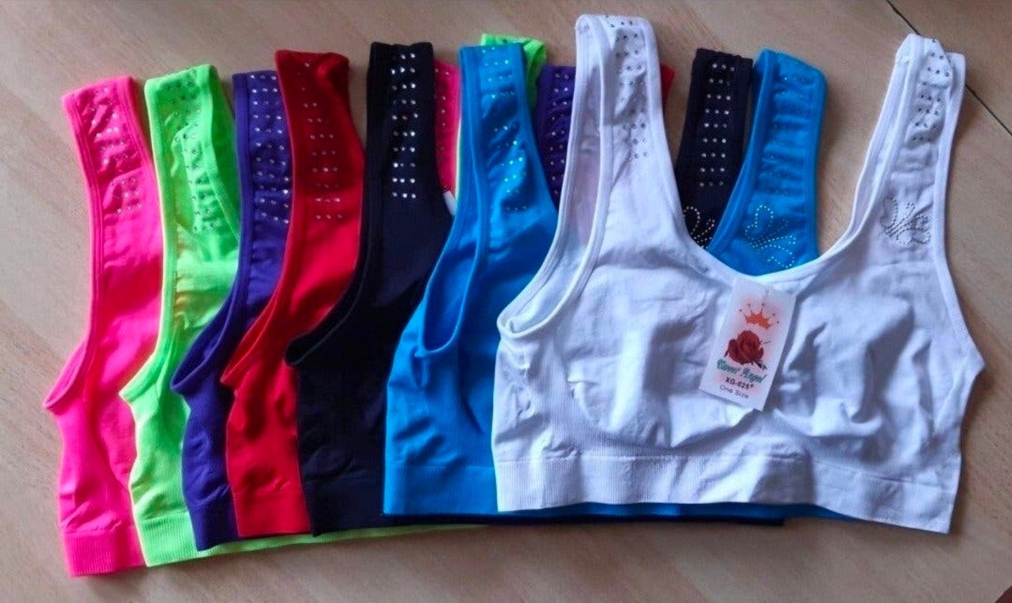 partij bh topjes met steentjes 24 stuks € 24,-, ., Ophalen of Verzenden, BH, .