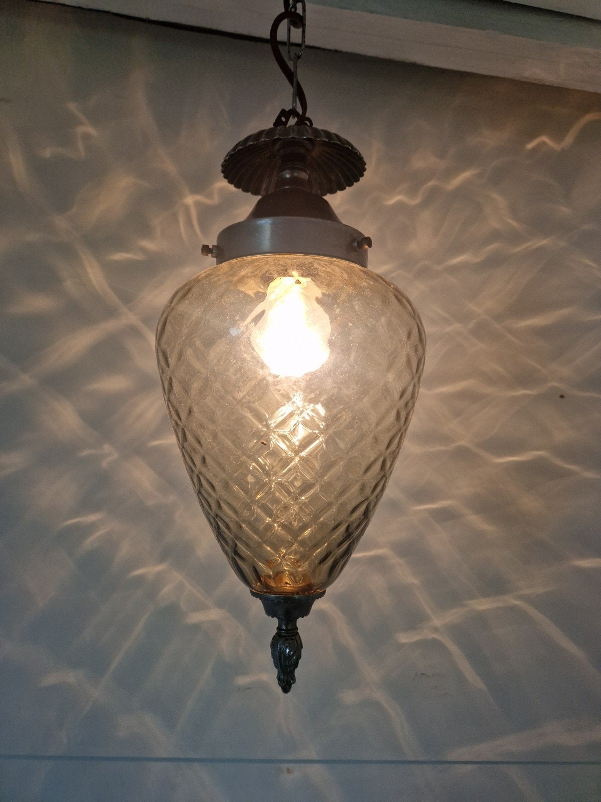 Vintage ananas pineapple klassieke hanglamp , Huis en Inrichting, Ophalen of Verzenden, Onbekend, Onbekend, Onbekend