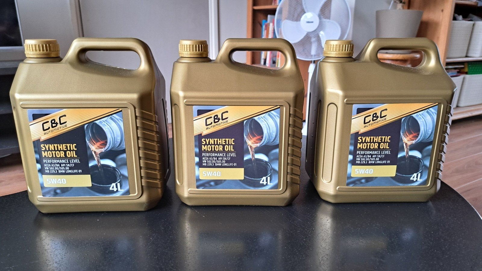 Nieuw: C&C Motorolie 5W40, 3 flessen à 4L, Auto diversen, Ophalen