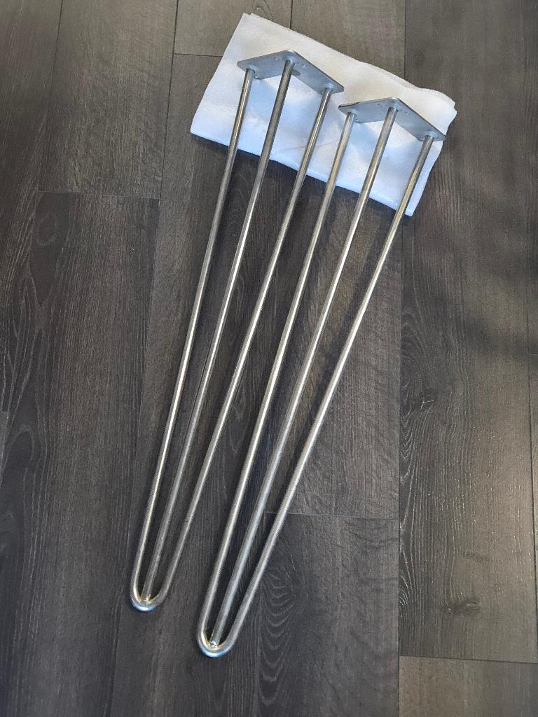 set 4 Hairpin tafel/bureaupoten 71 cm, Tafelpoot, 50 tot 100 cm, Metaal, Overige vormen