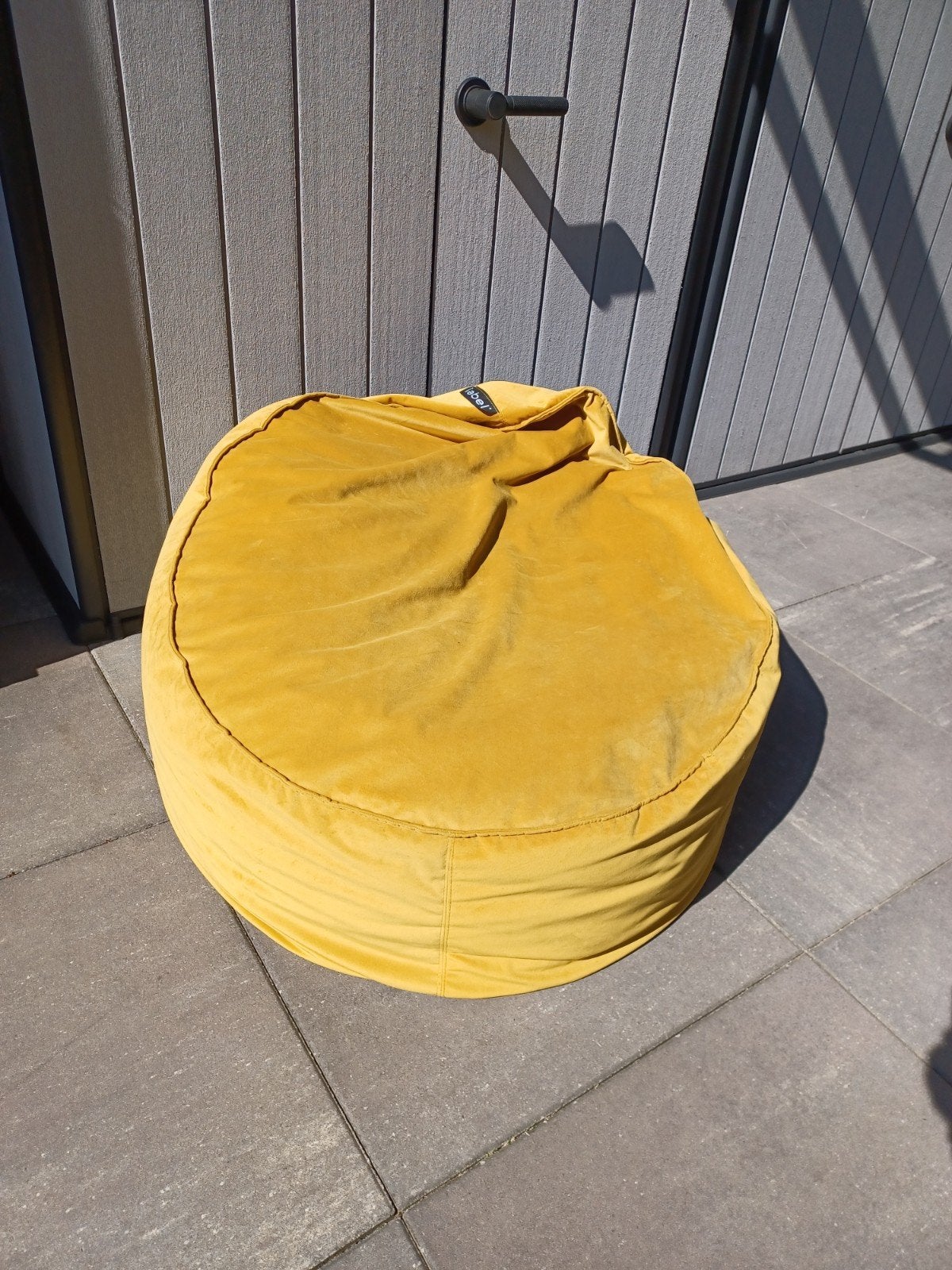 Lebel zitzak velours/velvet okergeel, Ophalen, Zo goed als nieuw, Groen