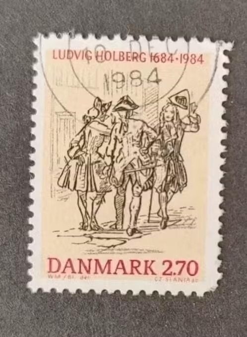 Denemarken 1403005 Ludwig Holberg, Verzenden, Gestempeld, Overige thema's