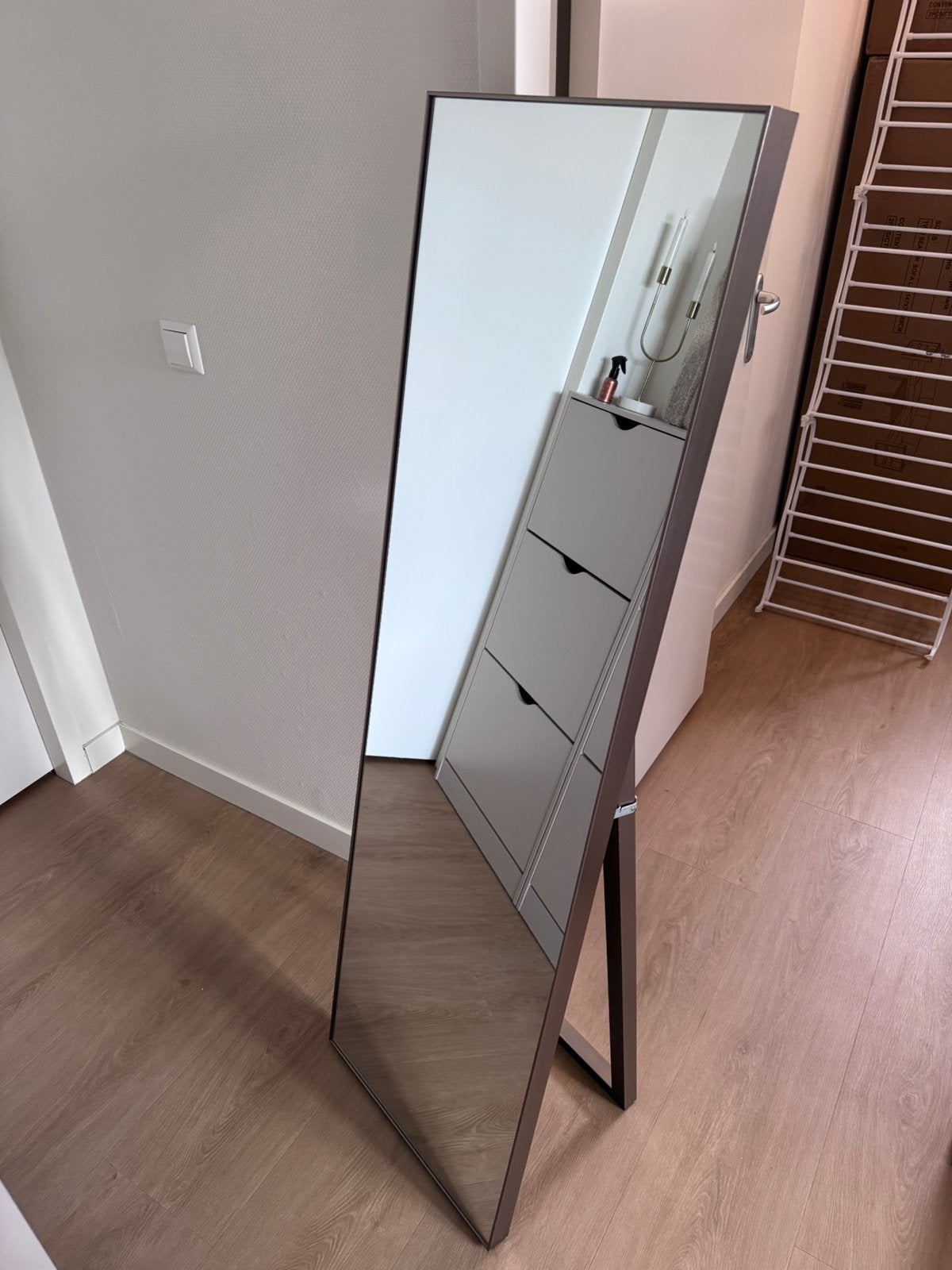 Spiegel staand silver, Huis en Inrichting, Woonaccessoires | Spiegels, Ophalen, Minder dan 50 cm, Zo goed als nieuw, 150 tot 200 cm