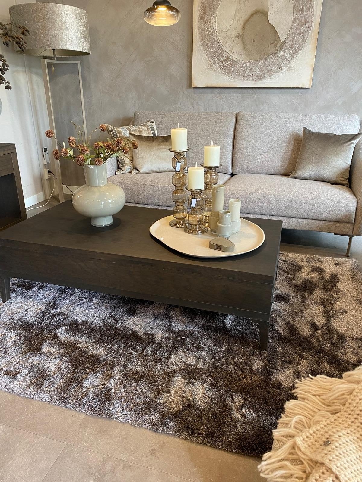 Stijlvolle Salontafel Donker Hout met Lade, Huis en Inrichting, Tafels | Salontafels, Ophalen, 100 tot 150 cm, 50 tot 100 cm, Zo goed als nieuw