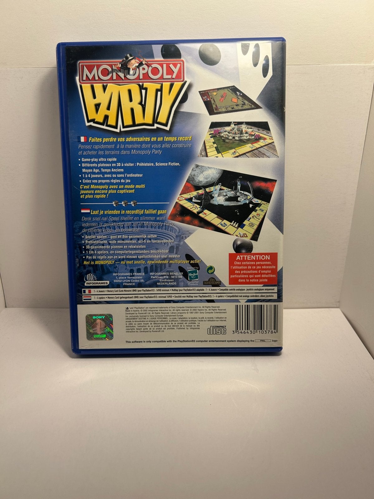 Monopoly Party PlayStation 2 (PS2) - Klassiek Bordspel, Gebruikt, Overige genres, Eén computer, Ophalen of Verzenden