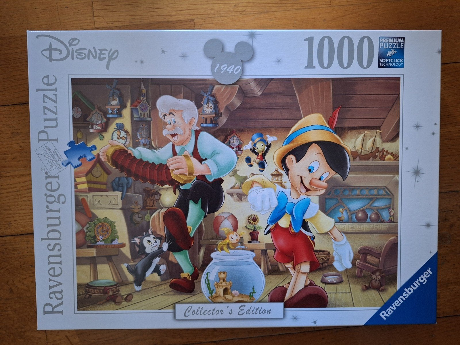Ravensburger Disney Pinokkio Collector's Edition 1000 stuks, Ophalen of Verzenden, 500 t/m 1500 stukjes, Zo goed als nieuw, Legpuzzel