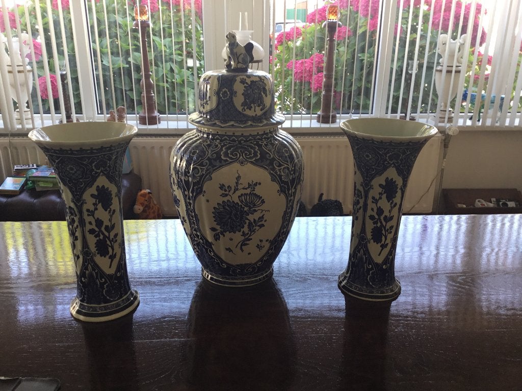 Vazen, Huis en Inrichting, Woonaccessoires | Vazen, Ophalen, Blauw, Zo goed als nieuw, 50 cm