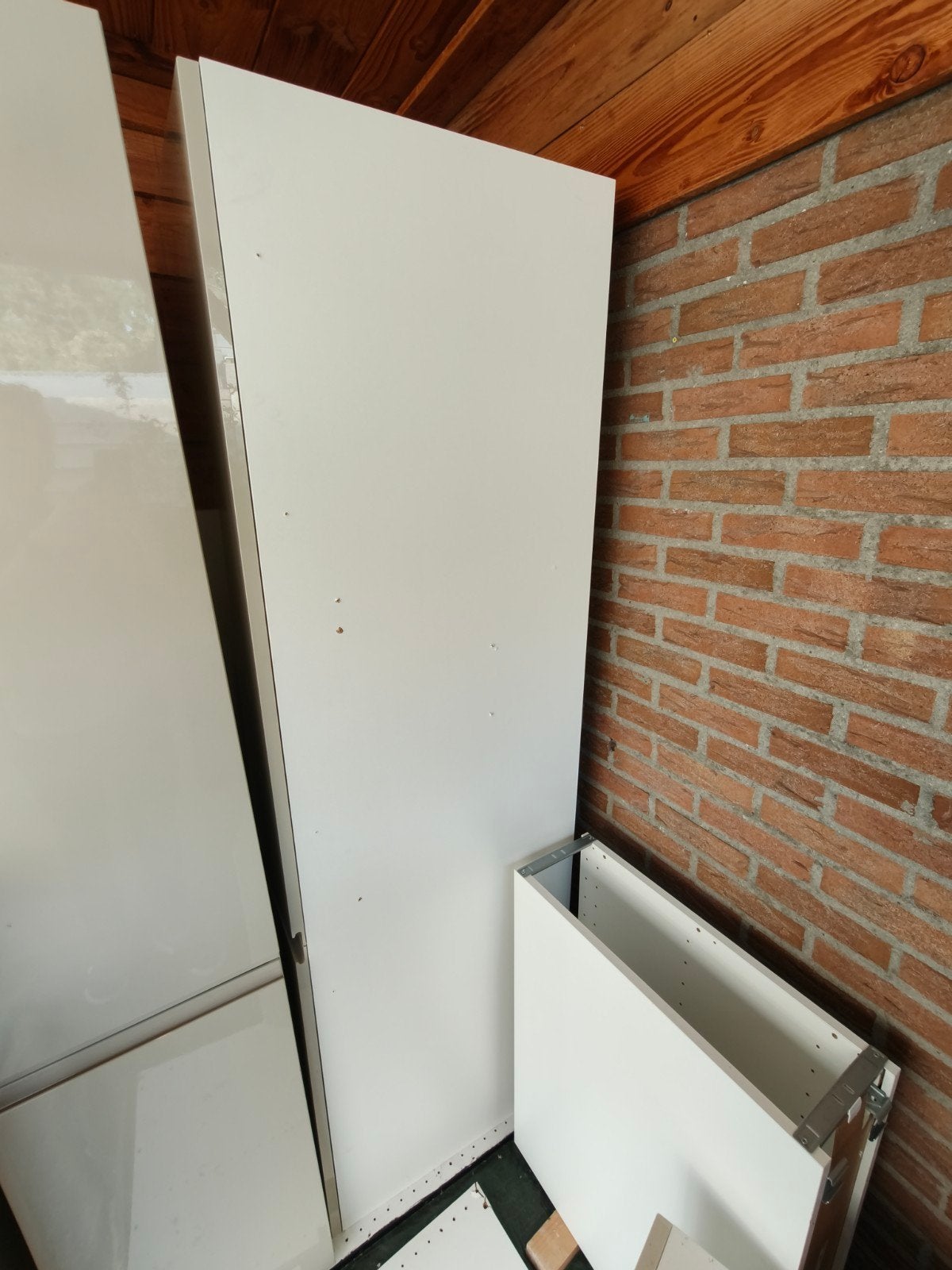 IKEA Metod Kast met Voxtorp beige front, 200x60x60cm, Ophalen, 200 cm of meer, 50 tot 100 cm, 50 tot 75 cm