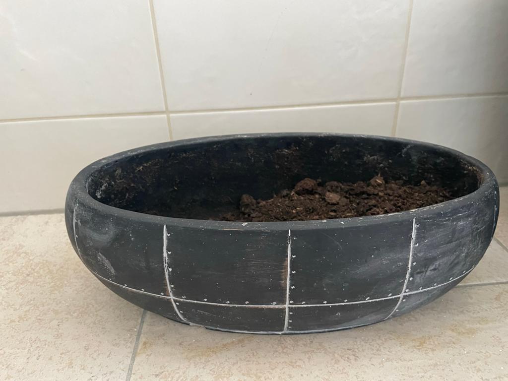 Ovale bloempot 31x12 cm - Stijlvol en veelzijdig, 25 tot 40 cm, Overige materialen, Gebruikt, Binnen