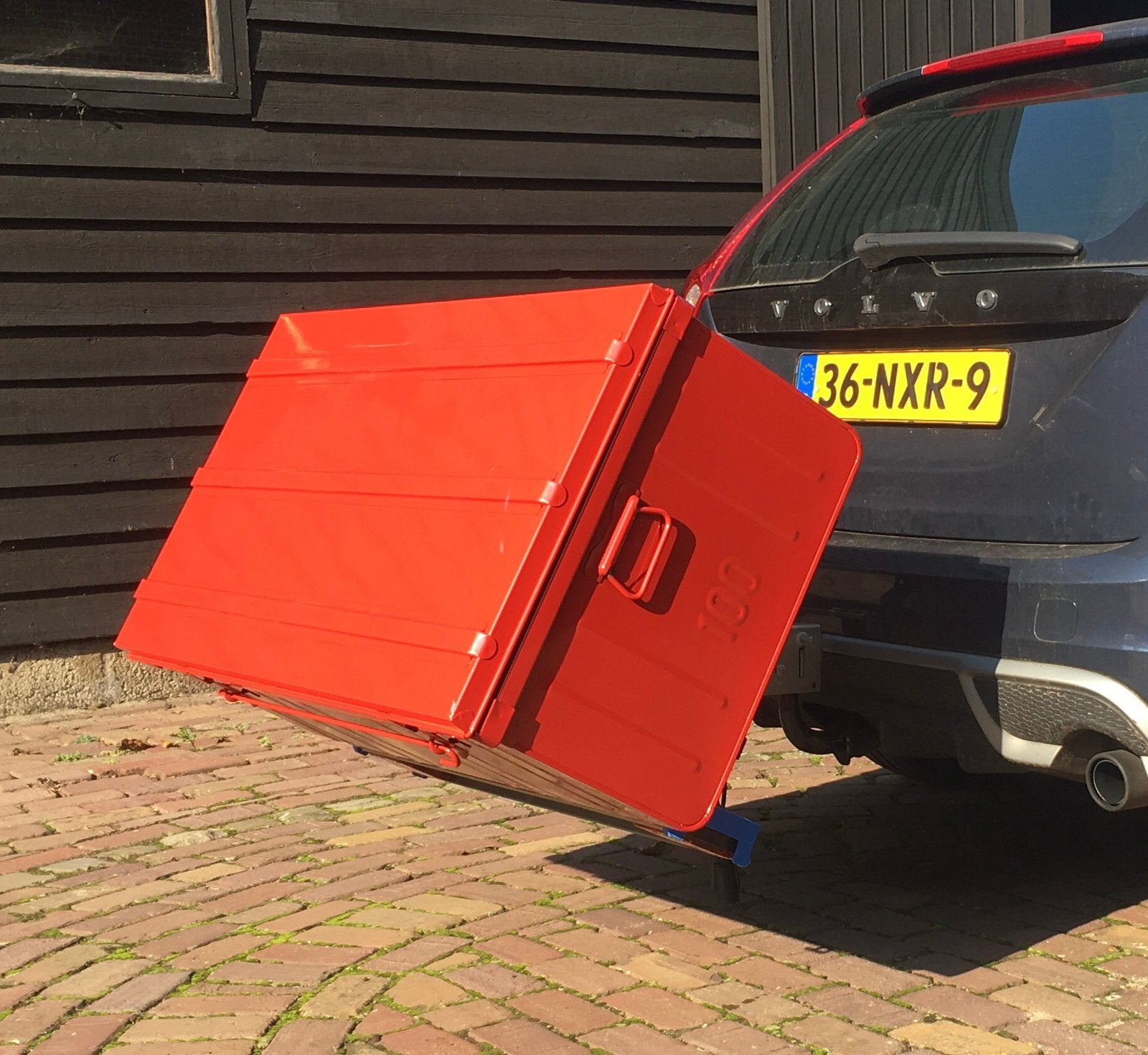 Trekhaakkoffer KANTELBAAR skibox trekhaakkist trekhaak box, Ophalen of Verzenden, Zo goed als nieuw
